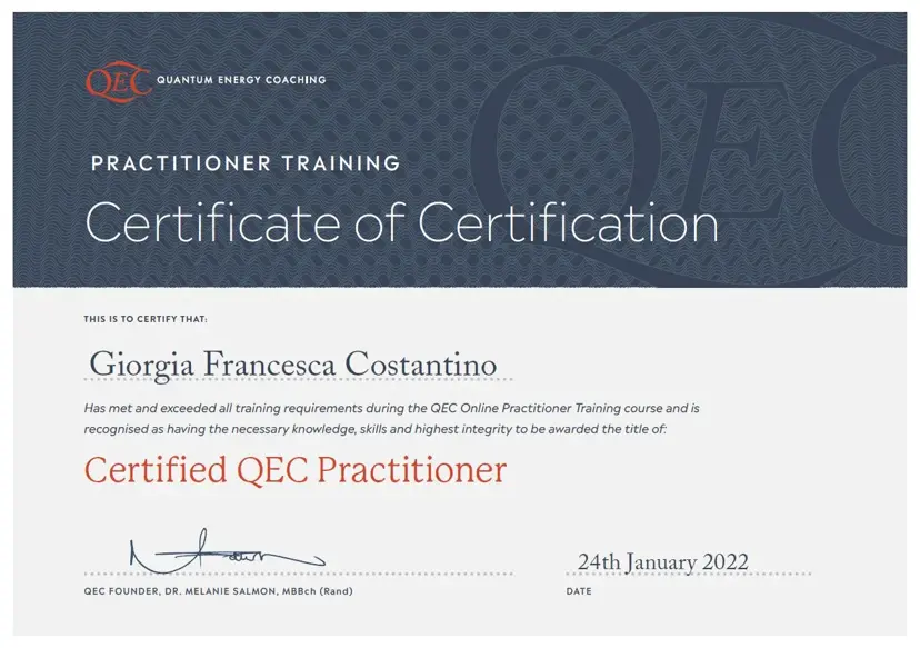QEC base certificate
